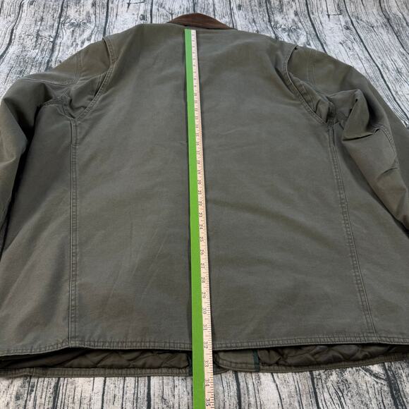 Orvis Men’s 2XL Field Barn Jacket Olive Green Quilted Lining Corduroy Collar - Picture 9 of 10